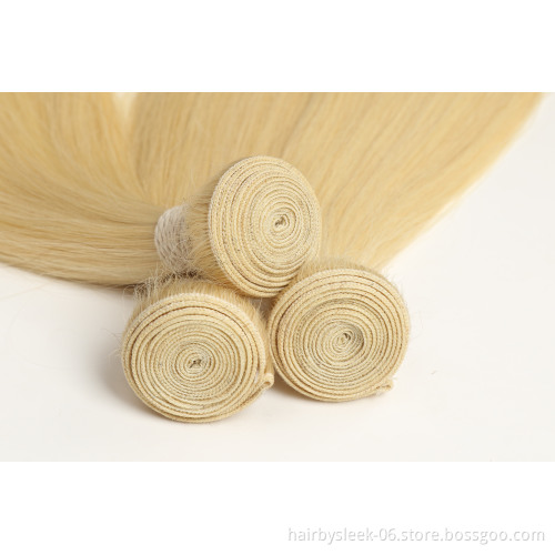 Rebecca 15A Top Best Quality 613 Blonde Straight Weave Raw 100% hair virgin human hair bundles Human Hair Extension Vendors